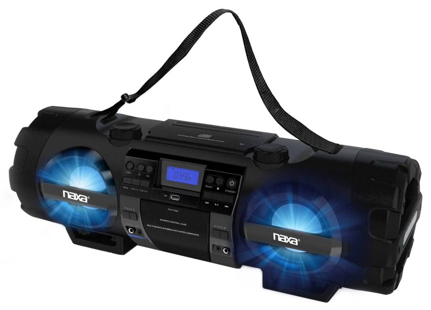 MP3/CD Bass Reflex Boombox & PA System with Bluetooth