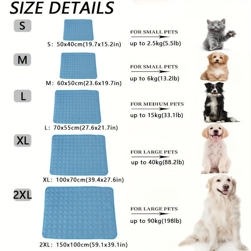 Pet Cooling Mat - Dog & Cat Summer Bed - Sizes S to XL