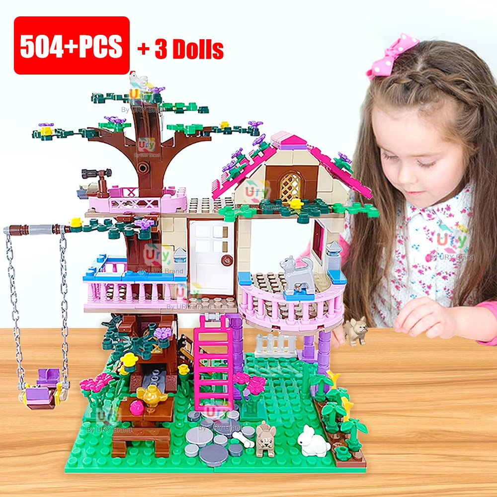 Friends City Doll House Tree House Building Blocks for Kids