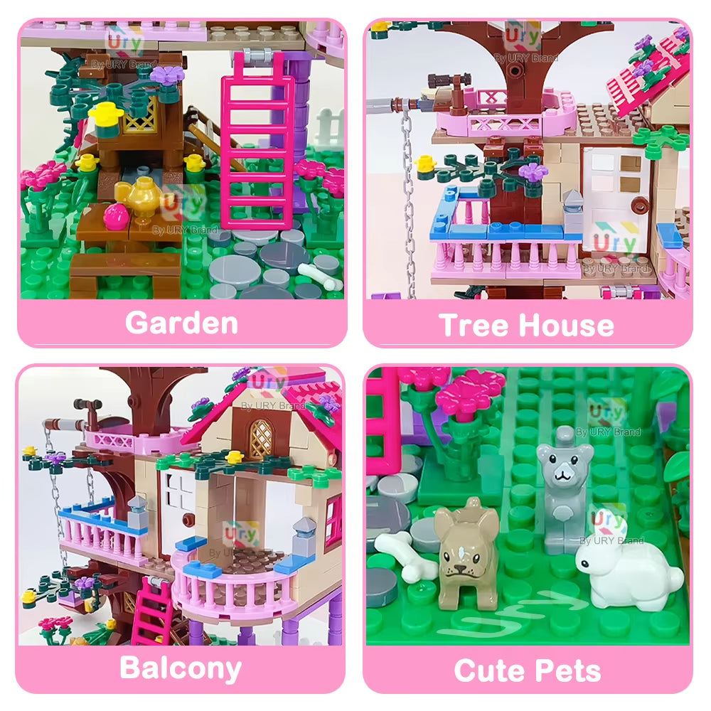 Friends City Doll House Tree House Building Blocks for Kids