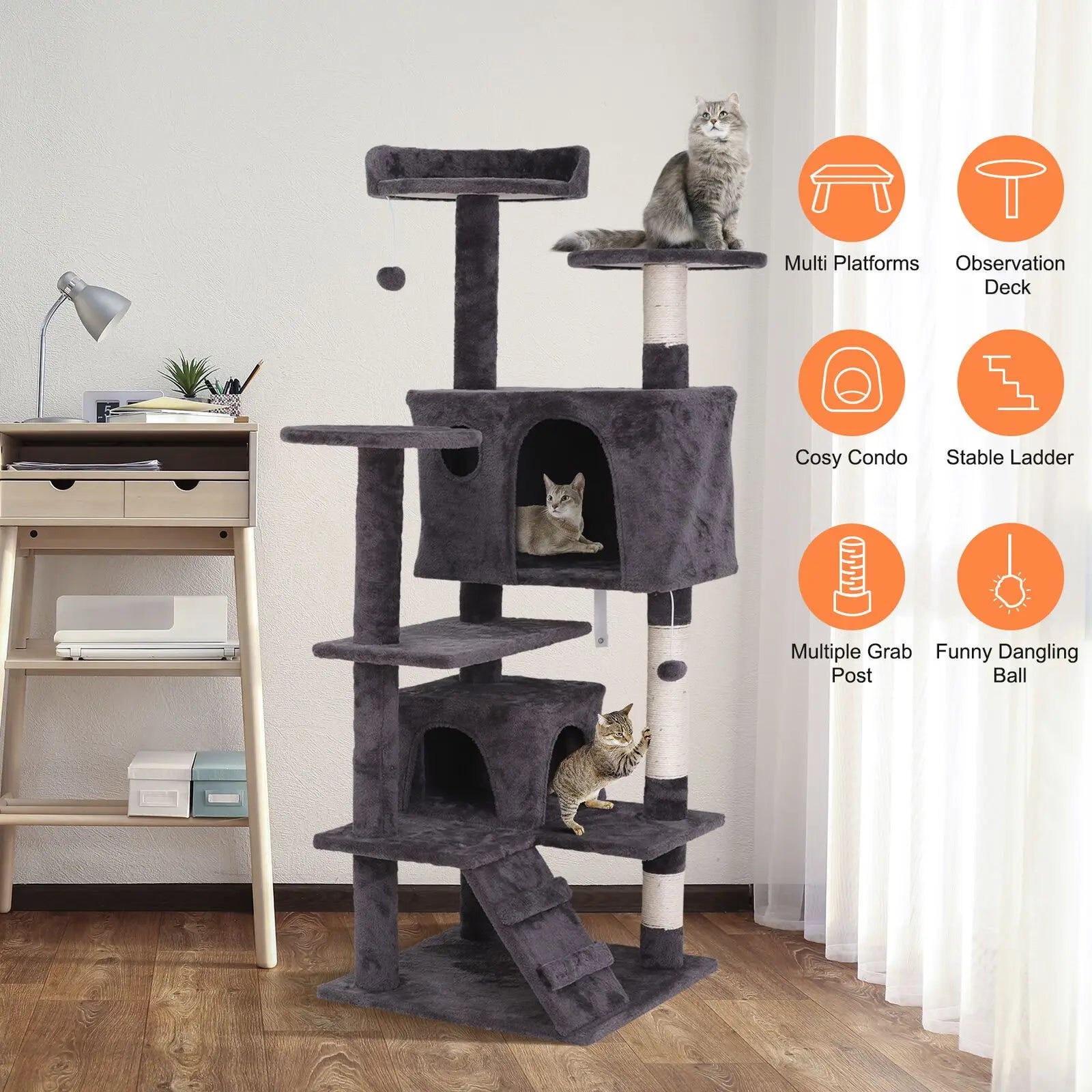 Cat Tree Condo Tower: Activity Center for Small-Medium Cats