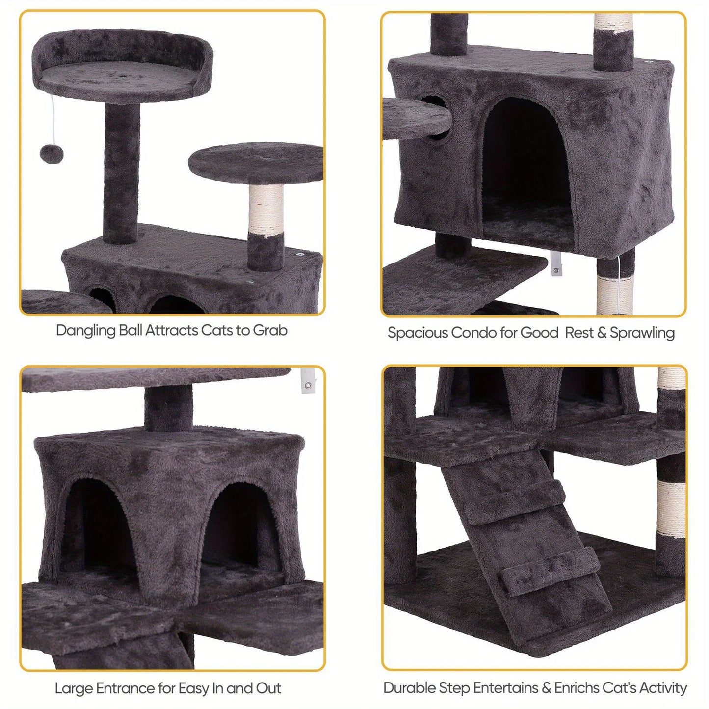 Cat Tree Condo Tower: Activity Center for Small-Medium Cats