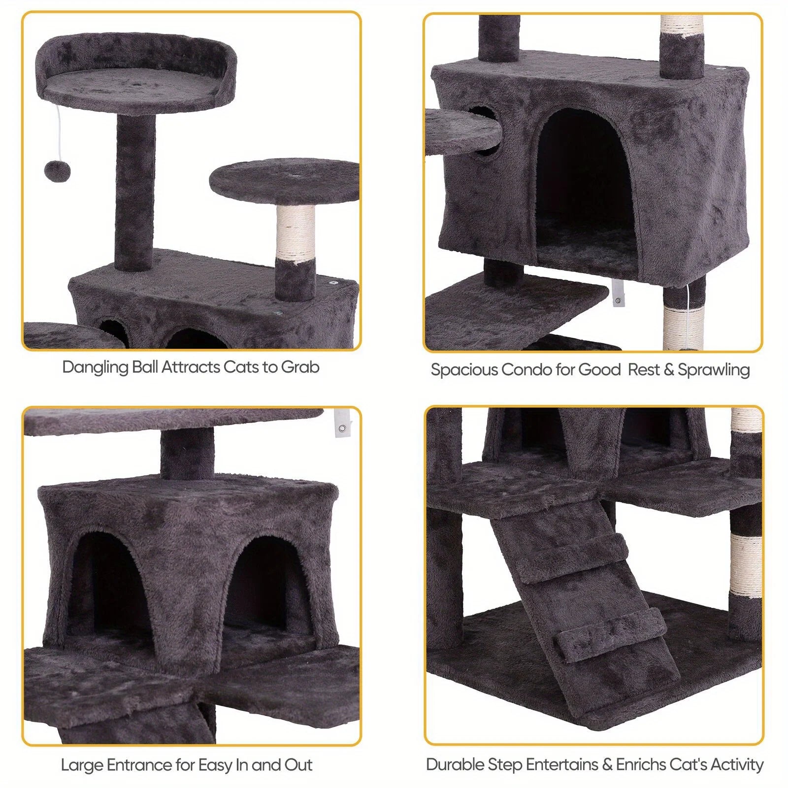 Cat Tree Condo Tower: Activity Center for Small-Medium Cats
