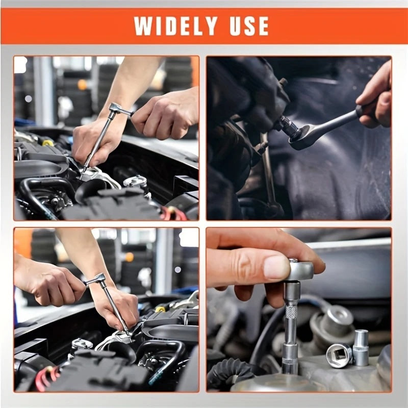 53 piece Auto Mechanic Tool Kit - Premium Ratchet & Screwdriver Set